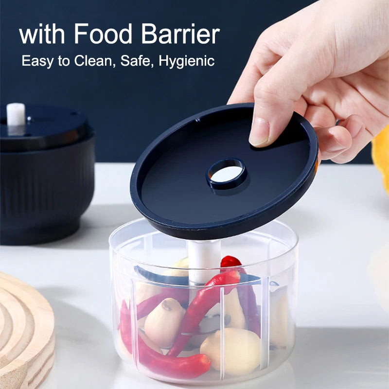 250ml Mini Wireless USB Rechargeable Electric Vegetable Chopper Garlic Crusher Food Chopper for Kitchen Gadgets for Garlic